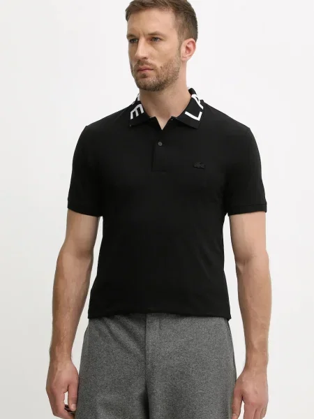 Lacoste Тениска с яка и черен