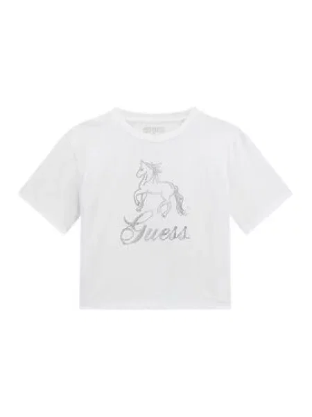 Dětské tričko Guess bílé