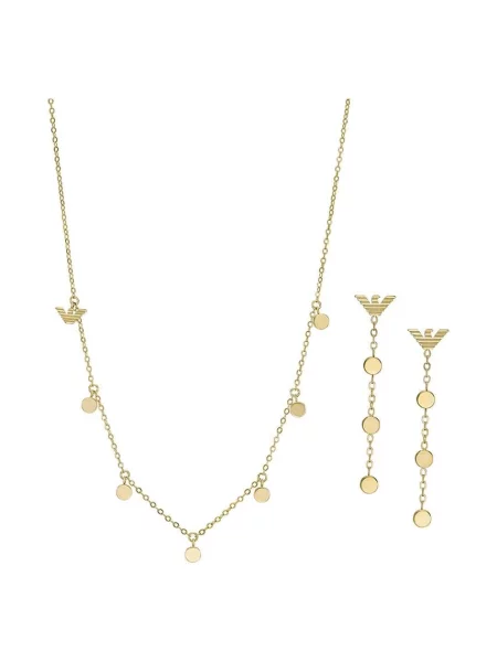 Emporio Armani colier si cercei auriu