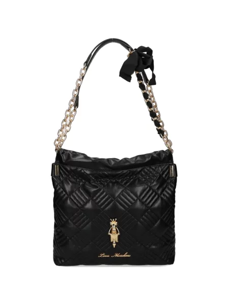 Colier Love Moschino cu bretele negru