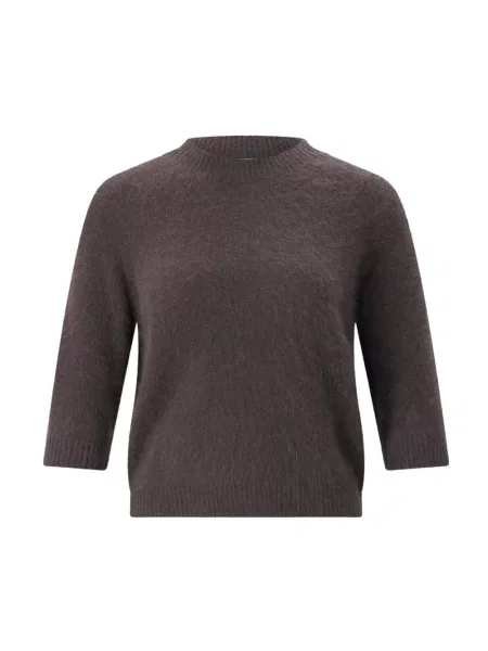Sweter Roberto Collina wełniany brązowy