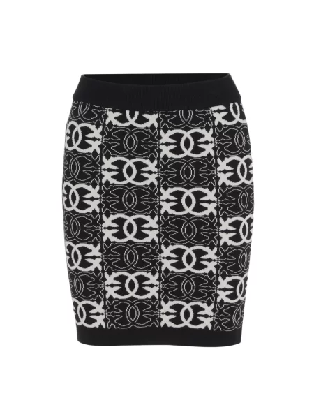 PINKO Spódnice Kobieta M Spódnica Love Birds z mieszanki czarny