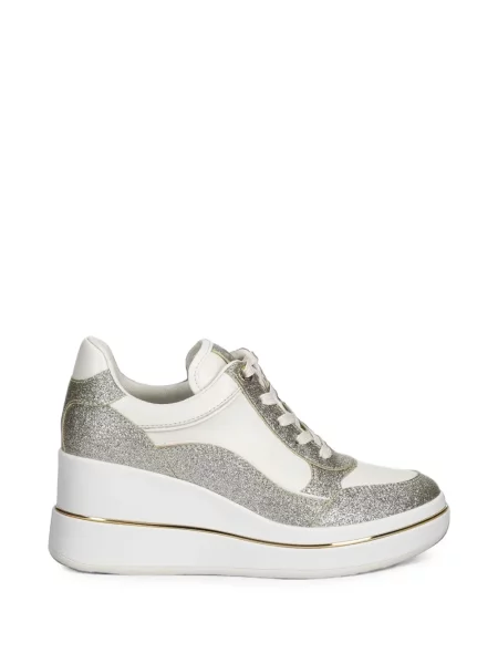 Sneakerși Michael Michael Kors cu pană cu cataramă cu bretele gri