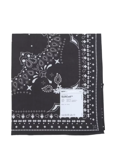 Κασκόλ Satisfy με σχέδιο paisley μαύρο
