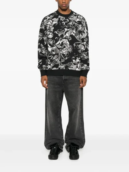 Hanorac Versace Jeans Couture cu imagine negru