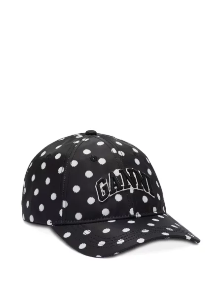 Șapcă Ganni cu buline negru