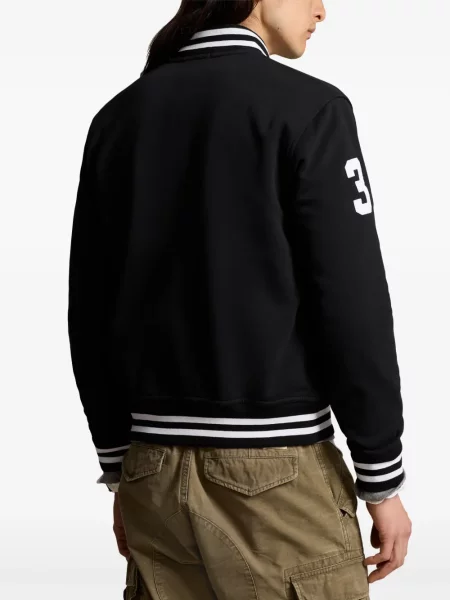 Плетено дънково яке Polo Ralph Lauren на цветя с принт синьо