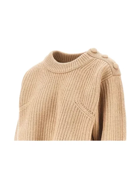 Krótki sweter Chloe z kaszmiru beżowy