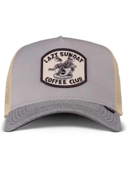 DJINNS Șapcă HFT Coffee Club gri deschis negru