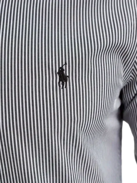 Samt prugasta košulja Polo Ralph Lauren s vezom plava