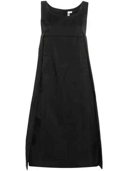 Rochie fără mâneci Comme Des Garçons fără mâneci din jacard de costum negru