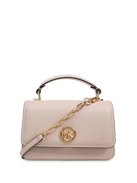 Δερμάτινη τσάντα Michael Michael Kors μαύρο