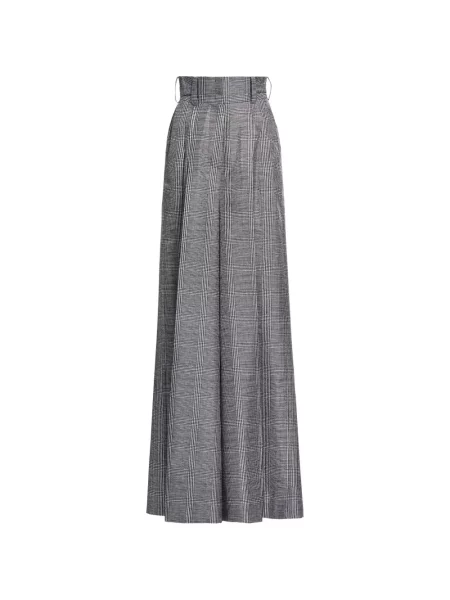 Pantaloni Elie Saab de mătase cu imagine gri