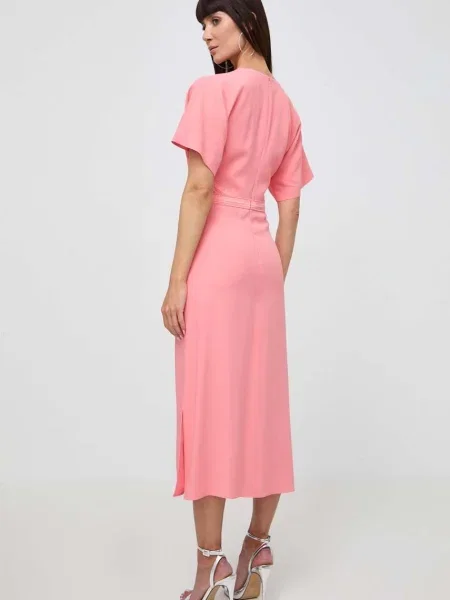 BOSS rochie maxi oversize roz