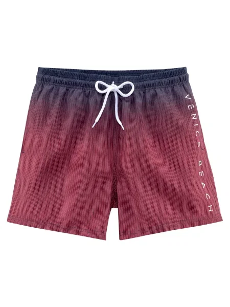 VENICE BEACH Plavecké šortky Venice Beach námořnická modř / červená bílá