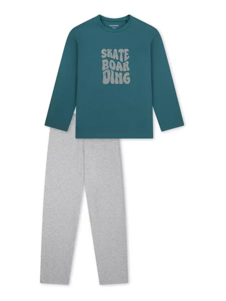 SCHIESSER Pyžamo Nightwear / smaragdová šedá