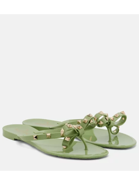 Chiloți tanga Valentino Garavani verde