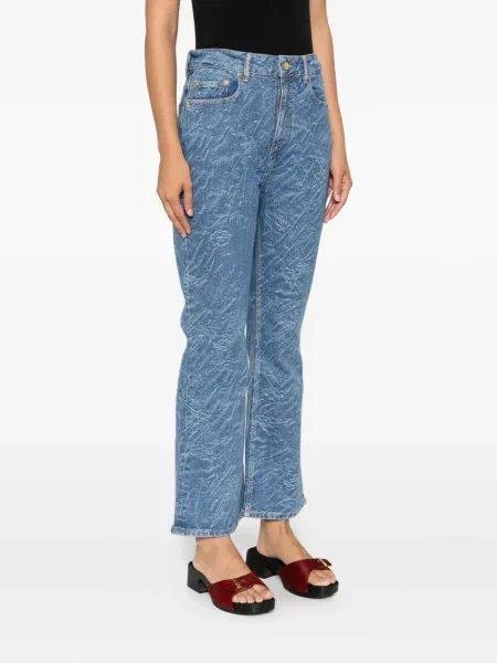 Blugi Ganni cu 5 buzunare albastru