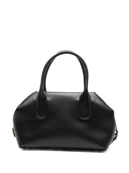 Geantă shopper Themoirè cu cataramă negru