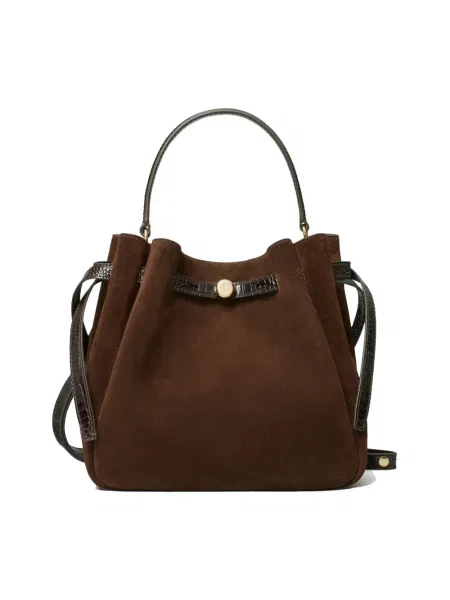 Kapelusz Tory Burch zamszowy brązowy