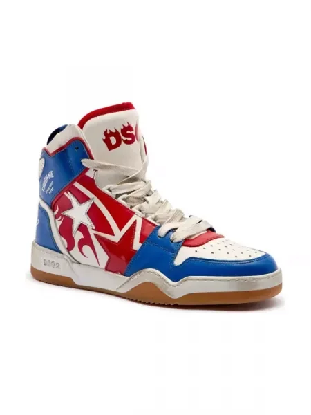 De piele sneakers albastru