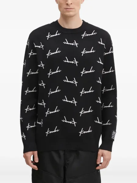 Pulover Ksubi cu decolteu rotund negru