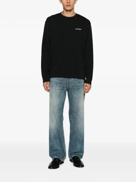 Lung tricou Won Hundred cu autograf negru