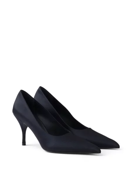 Pantofi cu toc Prada din satin albastru