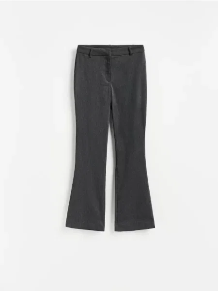 Reserved Pantaloni flare gri-închis gri