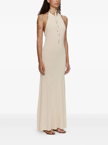 Rochie maxi Christopher Esber cu gât halter de costum