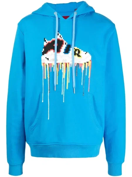 Hanorac cu glugă Mostly Heard Rarely Seen 8-bit albastru