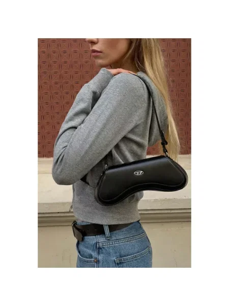 Torebka crossbody Diesel biznesowa czarna