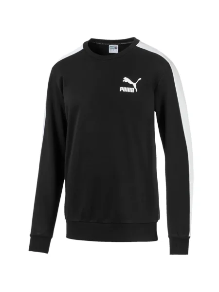 Hanorac crewneck Puma cu decolteu rotund negru