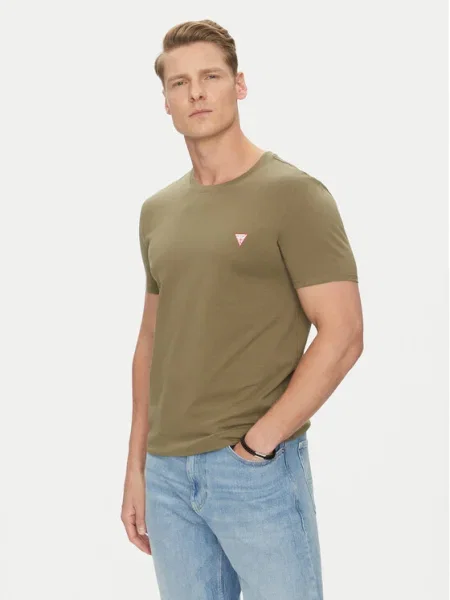 Guess Tricou Slim Fit alb