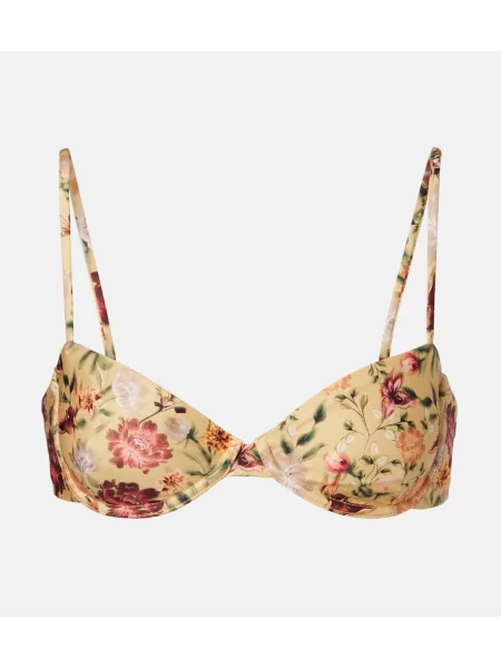 Bikini Agua By Agua Bendita cu model floral galben