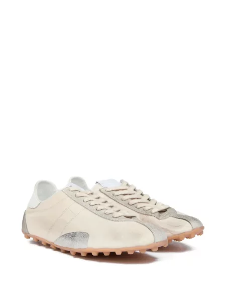 Sneakerși Maison Margiela din piele de căprioară galben