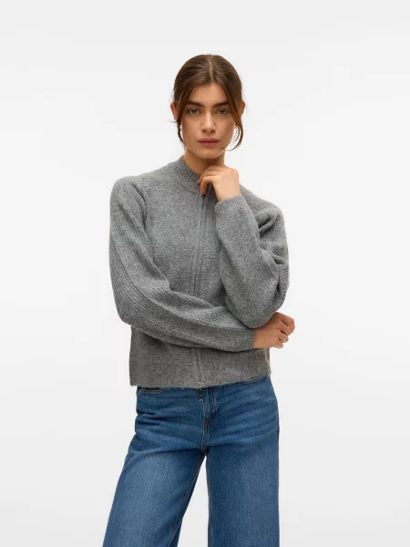 Кардиган Vero Moda поліестер/нейлон сірий
