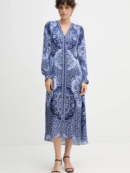 Hale BOB rochie bleumarin midi evazați