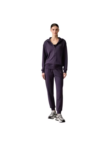 Emporio Armani dres z bawełną fioletowy