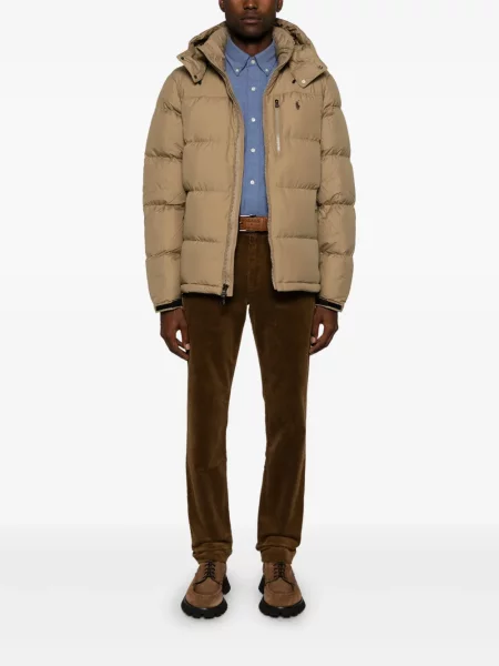 Hlače Polo Ralph Lauren s herringbone uzorkom smeđa