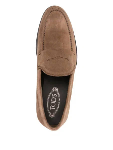 Pantofi loafer Tod's din piele de căprioară maro