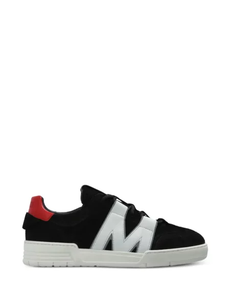 Sneakerși Moschino din piele cu autograf negru