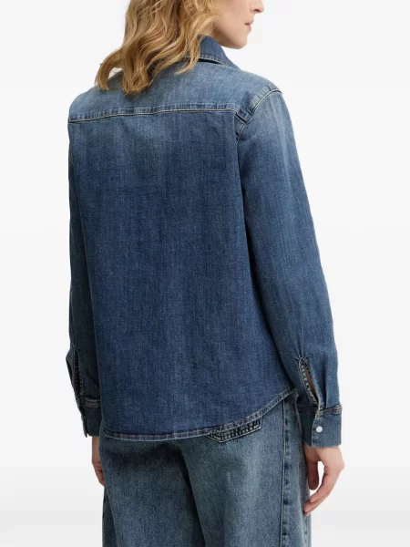 Košulja Oui s mašnom plava