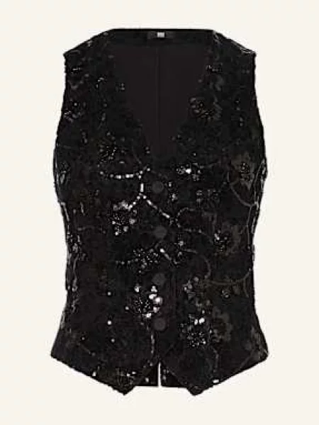 Riani Kamizelka Typu Blezer Z Koronki Z Cekinami schwarz czarna