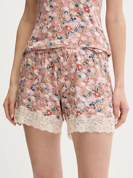 United Colors of Benetton pantaloni scurți de pijama dantela bej