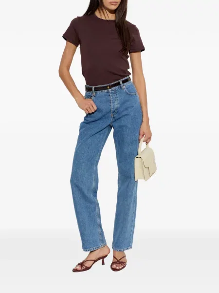 Tricou By Malene Birger cu broderie roșu