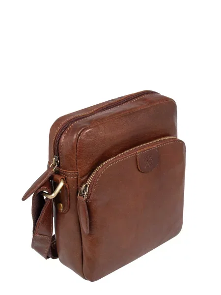 Ashwood Leather Мессенджер Темно-коричневий Шкіра коричнева