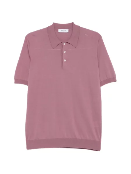 Scurt tricou polo Gran Sasso tricotate roz