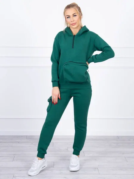 Geacă Kesi cu buzunare decorative verde