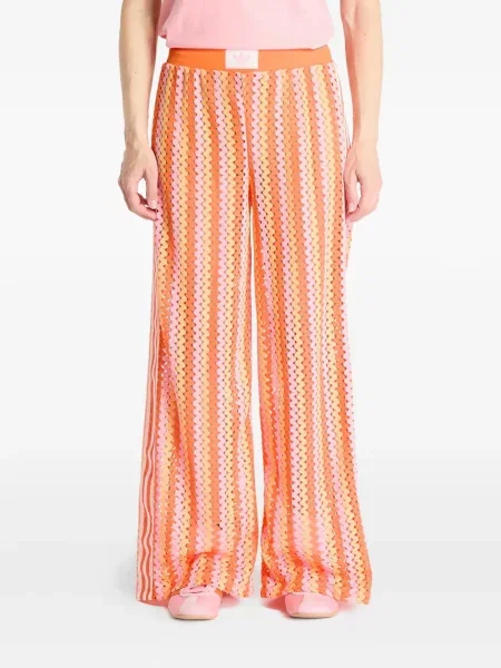 Șosete Adidas cu dungi cu tepi plasă maro